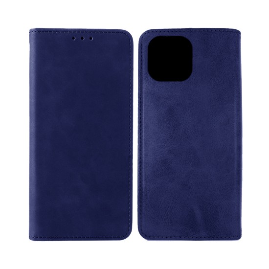 Leather Flip Cover with Internal Pocket for Apple iPhone 11 Pro Max Blue